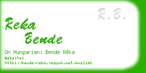 reka bende business card