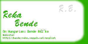 reka bende business card